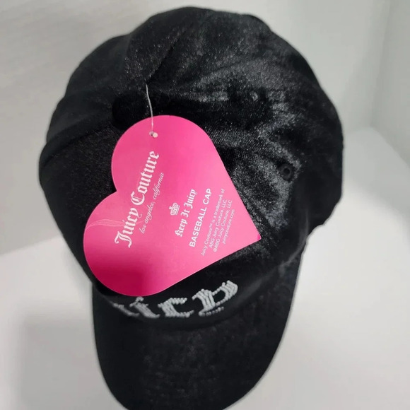 Juicy Couture - Women’s Black/Rhinestone Adjustable baseball Cap hat NWT! Y2k